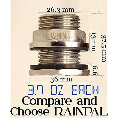 RAINPAL SSBF020 Stainless Steel 304 Bulkhead Tank Fitting - Image 2