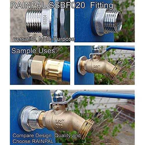 RAINPAL SSBF020 Stainless Steel 304 Bulkhead Tank Fitting - Image 4