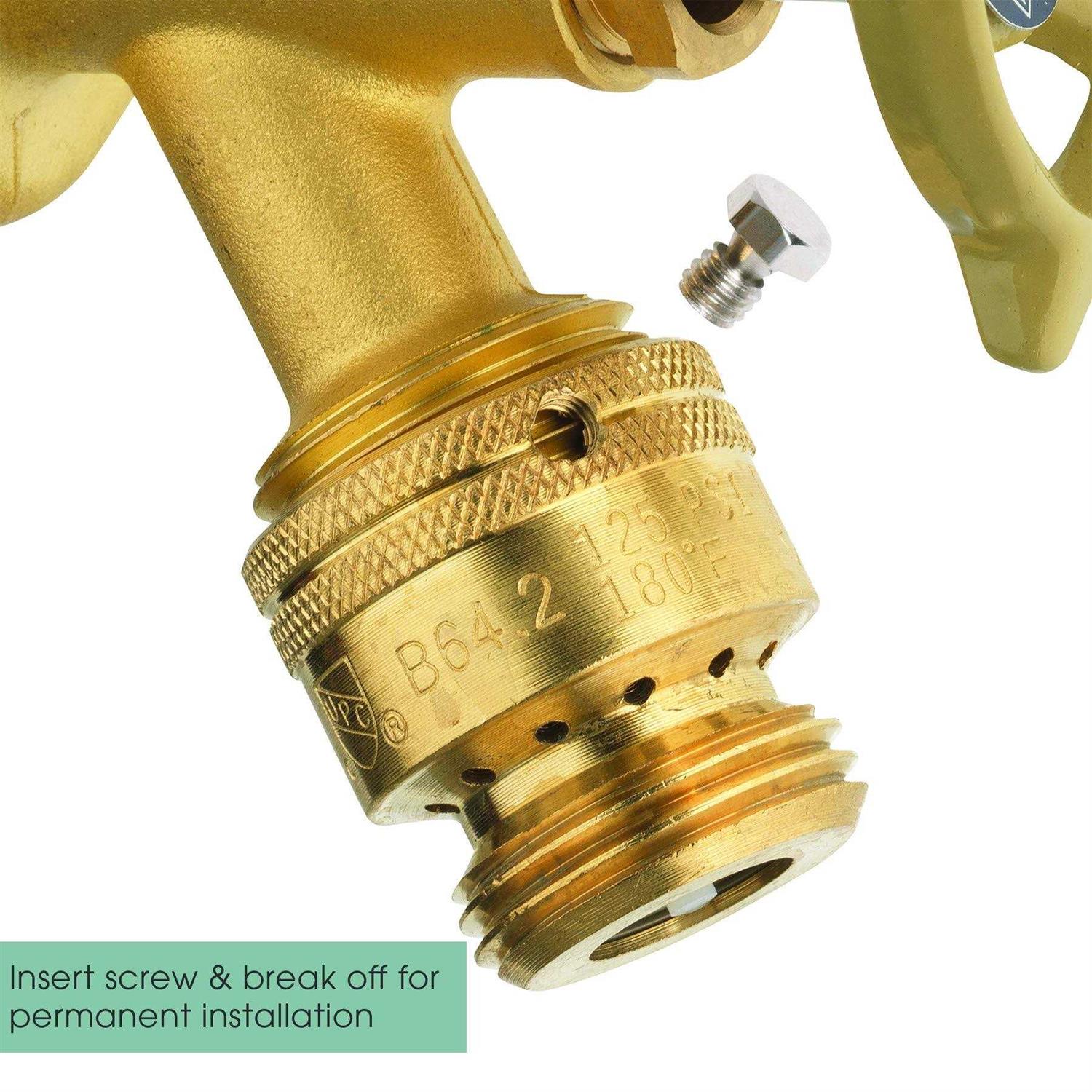Homewerks VACBFPZ4B 0.75 Brass Male Hose Thread Vacuum Breaker - Image 5