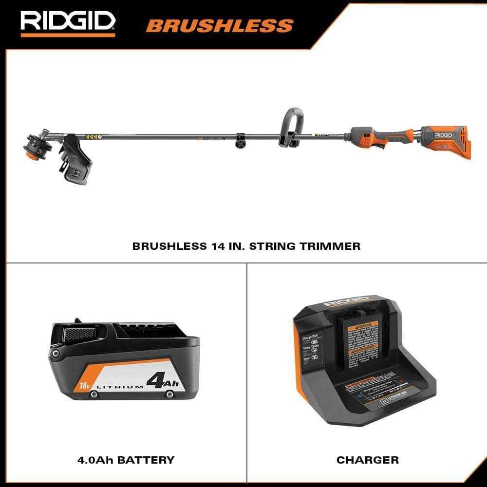 RIDGID 18V Brushless 14 in. Cordless String Trimmer - Image 4