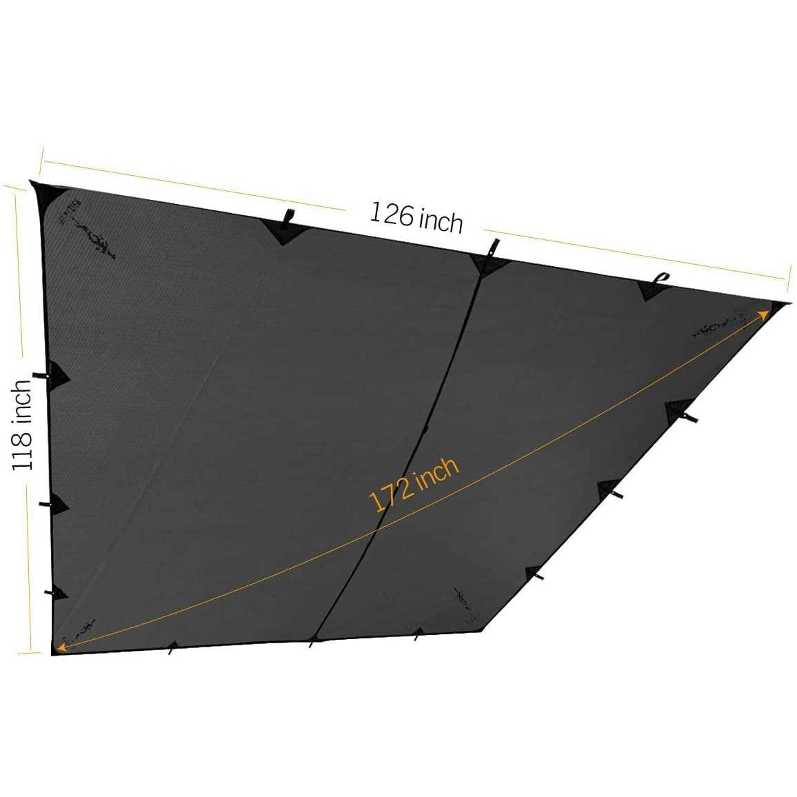 FREE SOLDIER Waterproof Portable Tarp Multifunctional Outdoor Camping Traveling Awning Backpacking Tarp Shelter Rain Tarp - Image 3