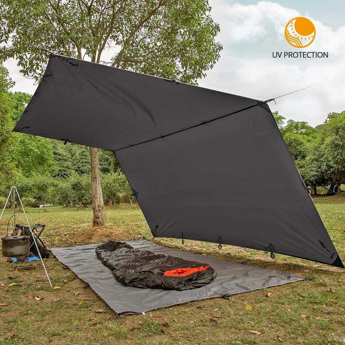 FREE SOLDIER Waterproof Portable Tarp Multifunctional Outdoor Camping Traveling Awning Backpacking Tarp Shelter Rain Tarp - Image 5