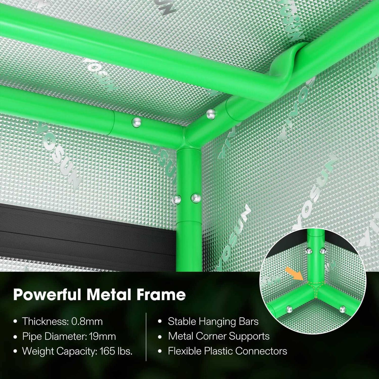 Grow Tent High Reflective Mylar with Observation Window and Floor Tray for Hydroponics Indoor Plant for VS4000/VSF4300 - Image 3