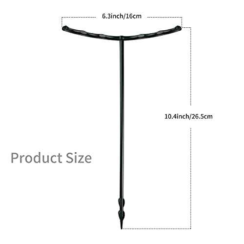 Lunhans 12 Pack Plant Support Stakes with 24 Pcs Clips Half Round Ring Plastic Cage Holder Flower Pot Climbing Trellis for Small Vegetable,Indoor Plants - Image 2