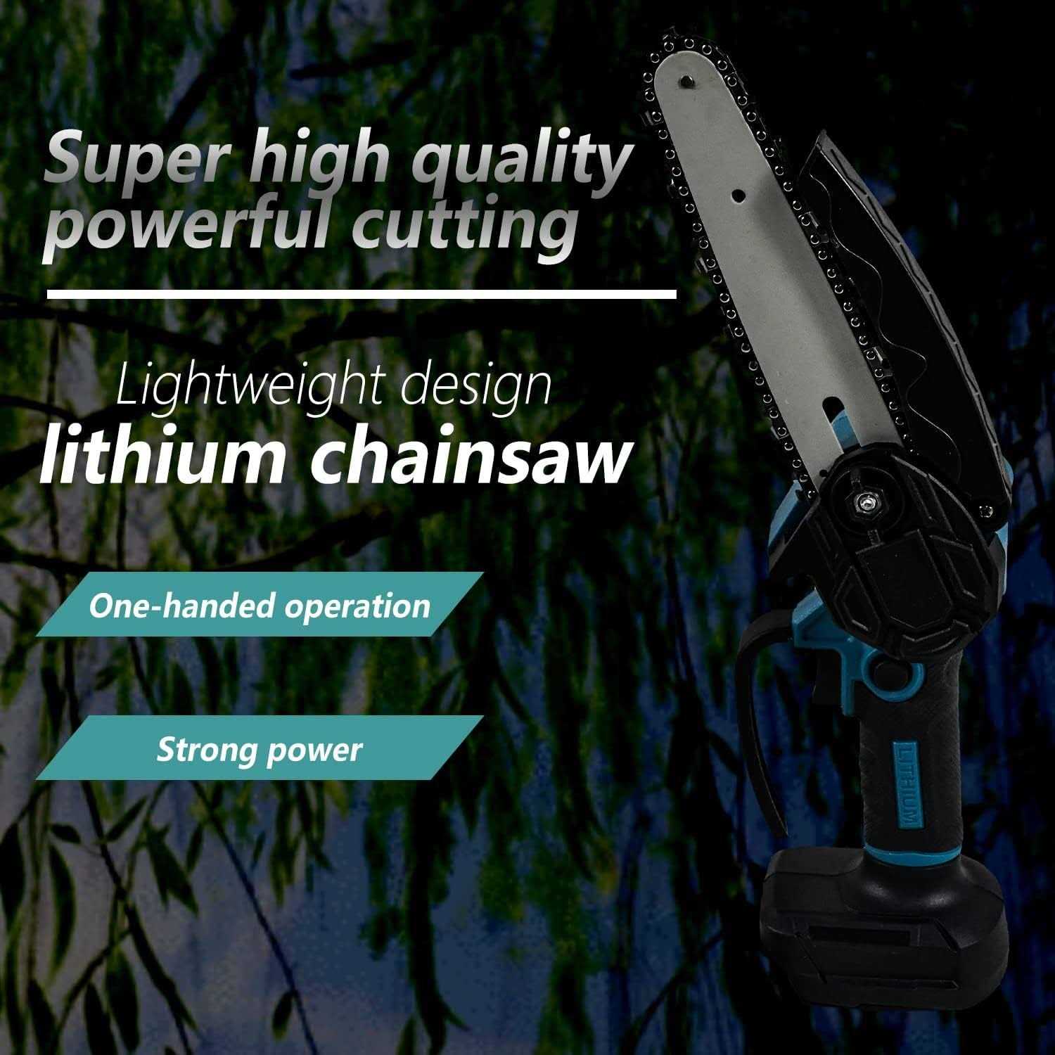 Small Handheld Electric 6-Inch Logging Saw Mini Portable Chainsaw for Wood - Image 2