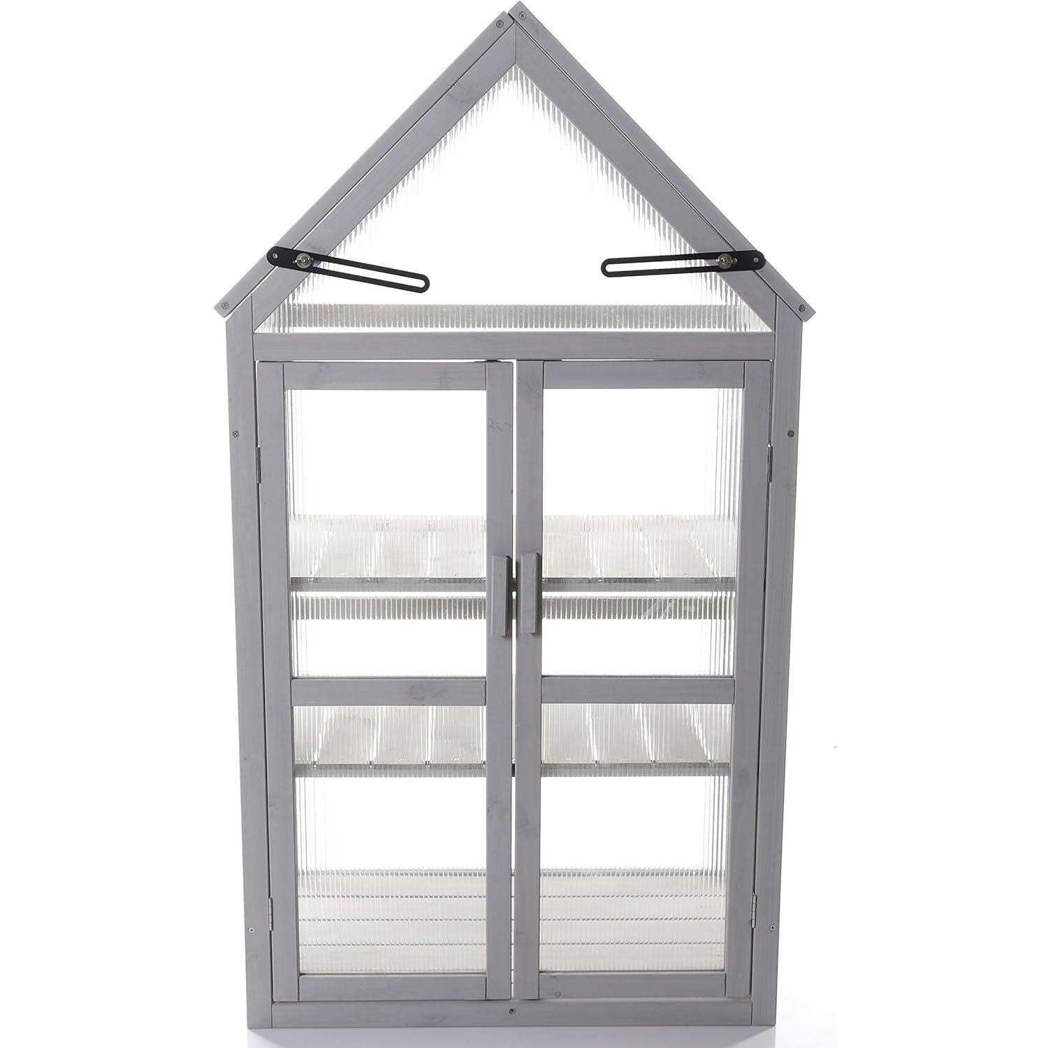 Gardman Dove Gray Wooden Growhouse R70200425 - Image 2
