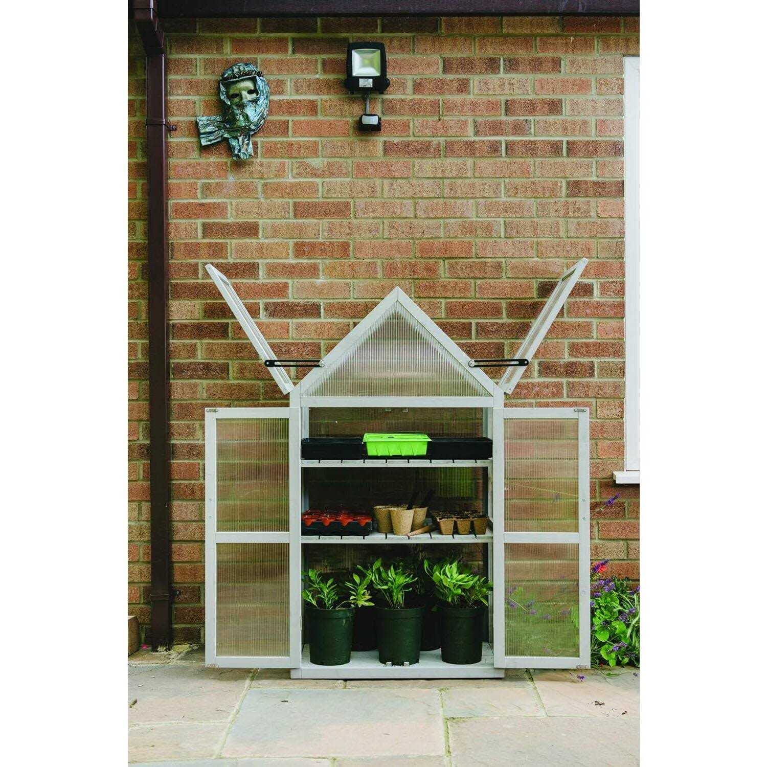 Gardman Dove Gray Wooden Growhouse R70200425 - Image 4