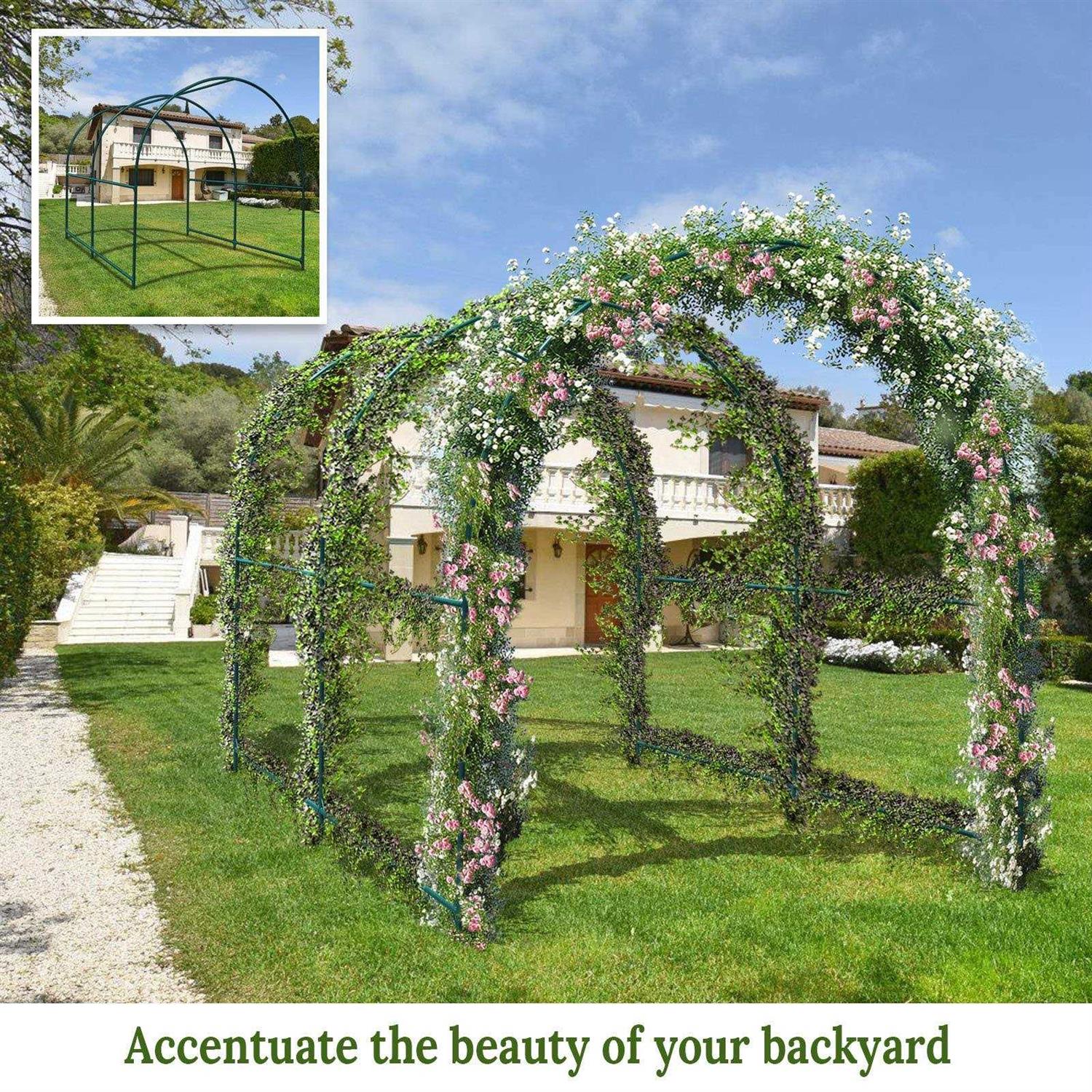 Strong Camel Steel Garden Arch Metal Garden Arch Multi-size Climbing Plants Arch Arbor - Image 3