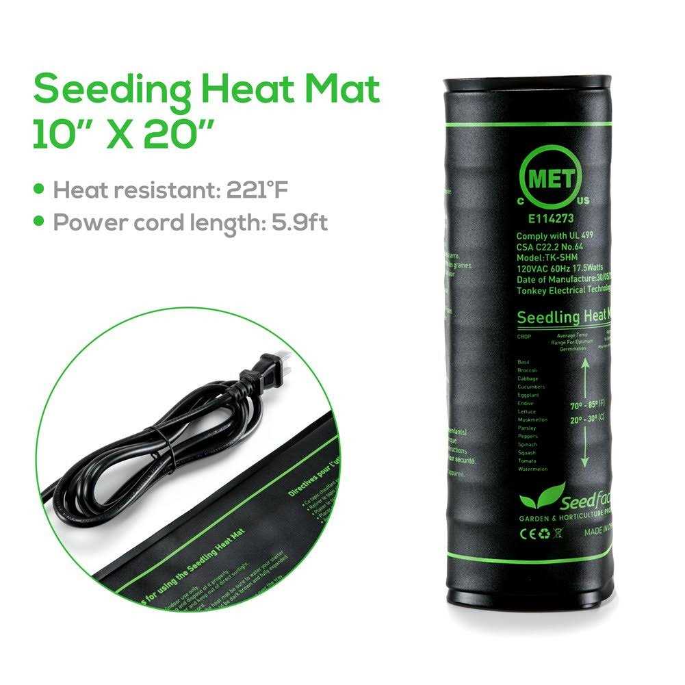 MET Certified 2 Pack Seedling Heat Mat Seedfactor Waterproof Durable Germination Station Heat Mat - Image 5