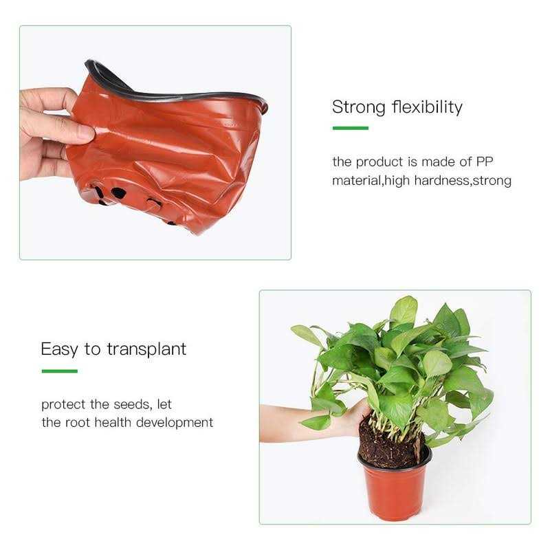 JERIA Plant Nursery Pots Plastic Pots Flower Seedling - Image 2