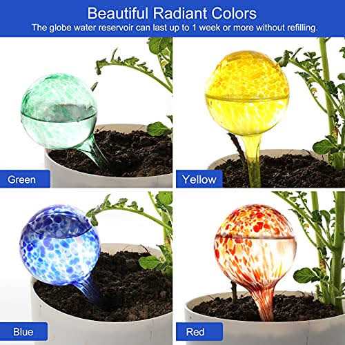 Kinzomor Plant Watering Globes Watering Glass Self Watering Globes Drippers Water Globes for Plants Watering Irrigation - Image 3