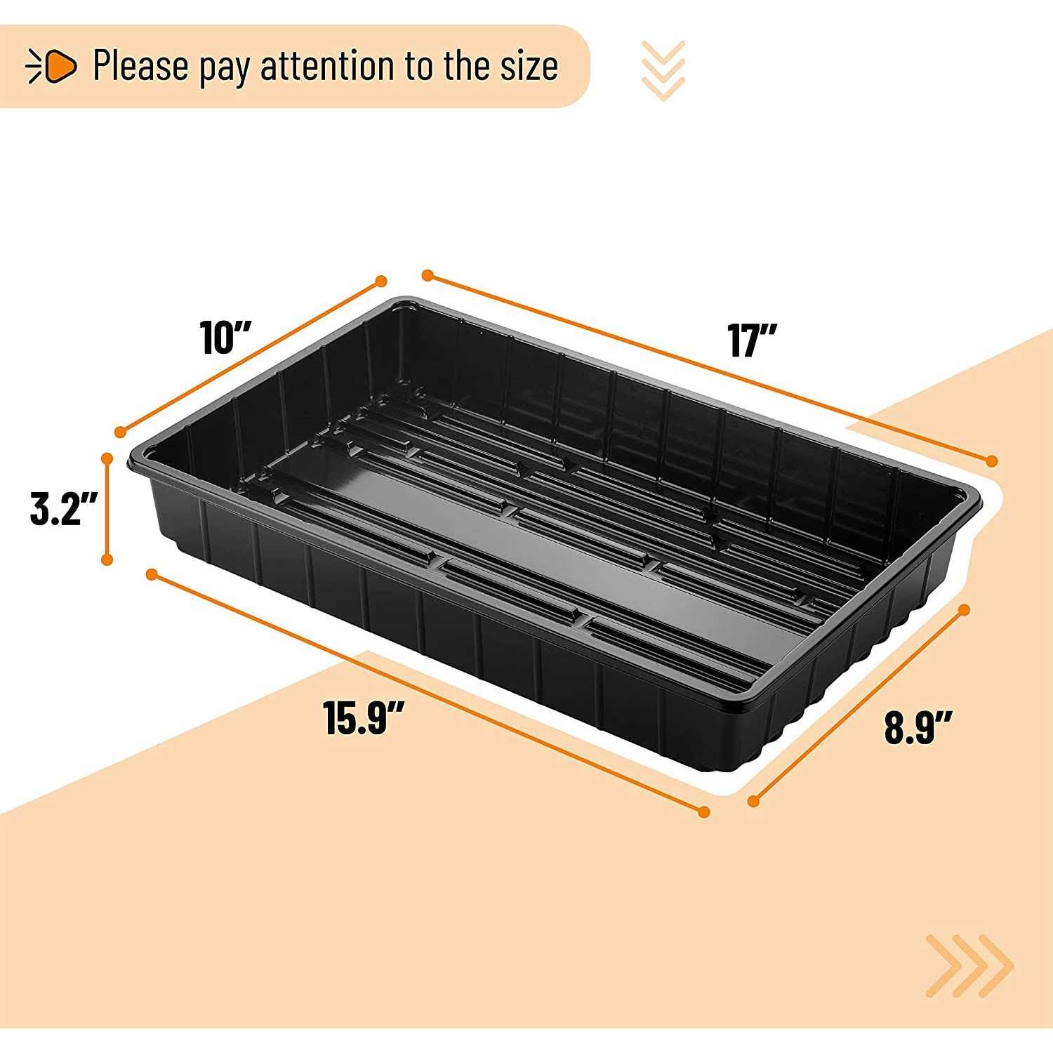 Mr. Pen Plastic Growing Trays 5 Pack Tray - Image 2