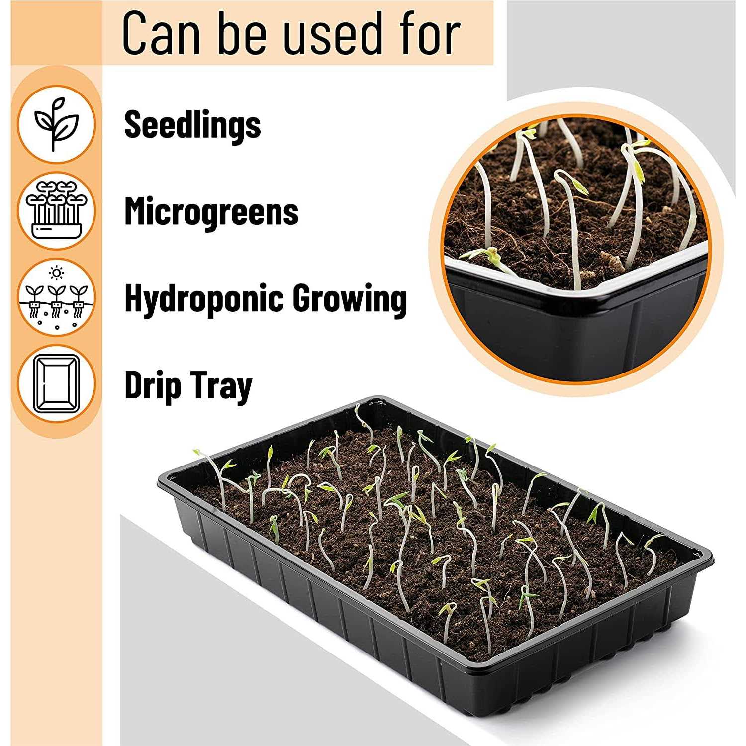 Mr. Pen Plastic Growing Trays 5 Pack Tray - Image 3