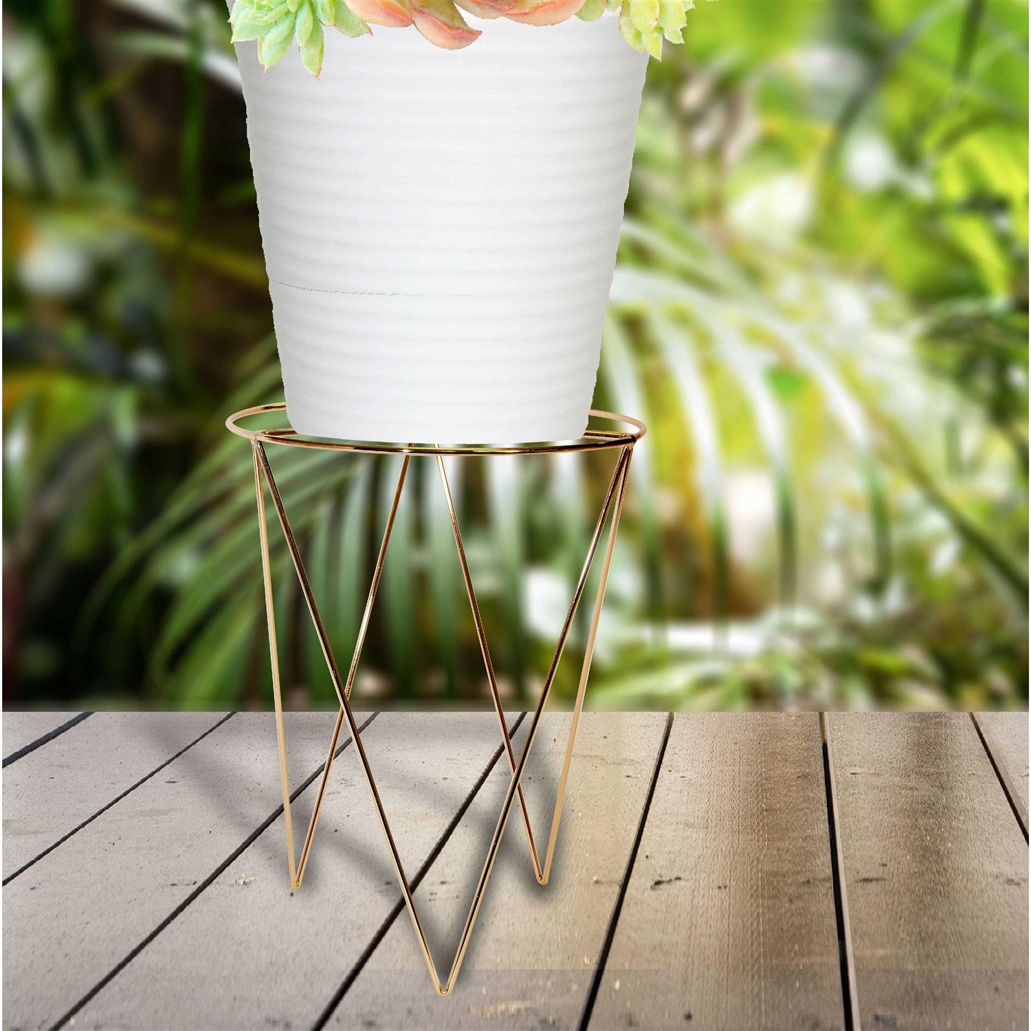 Mainstays 13 Gold Metal Plant Stand