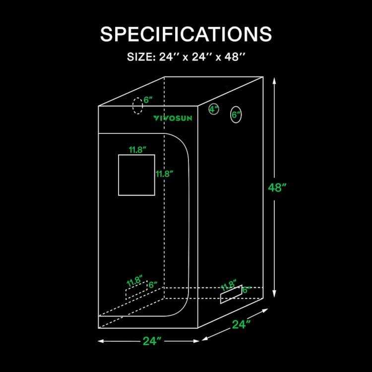 S224 2x2 Mylar Grow Tent - Image 3