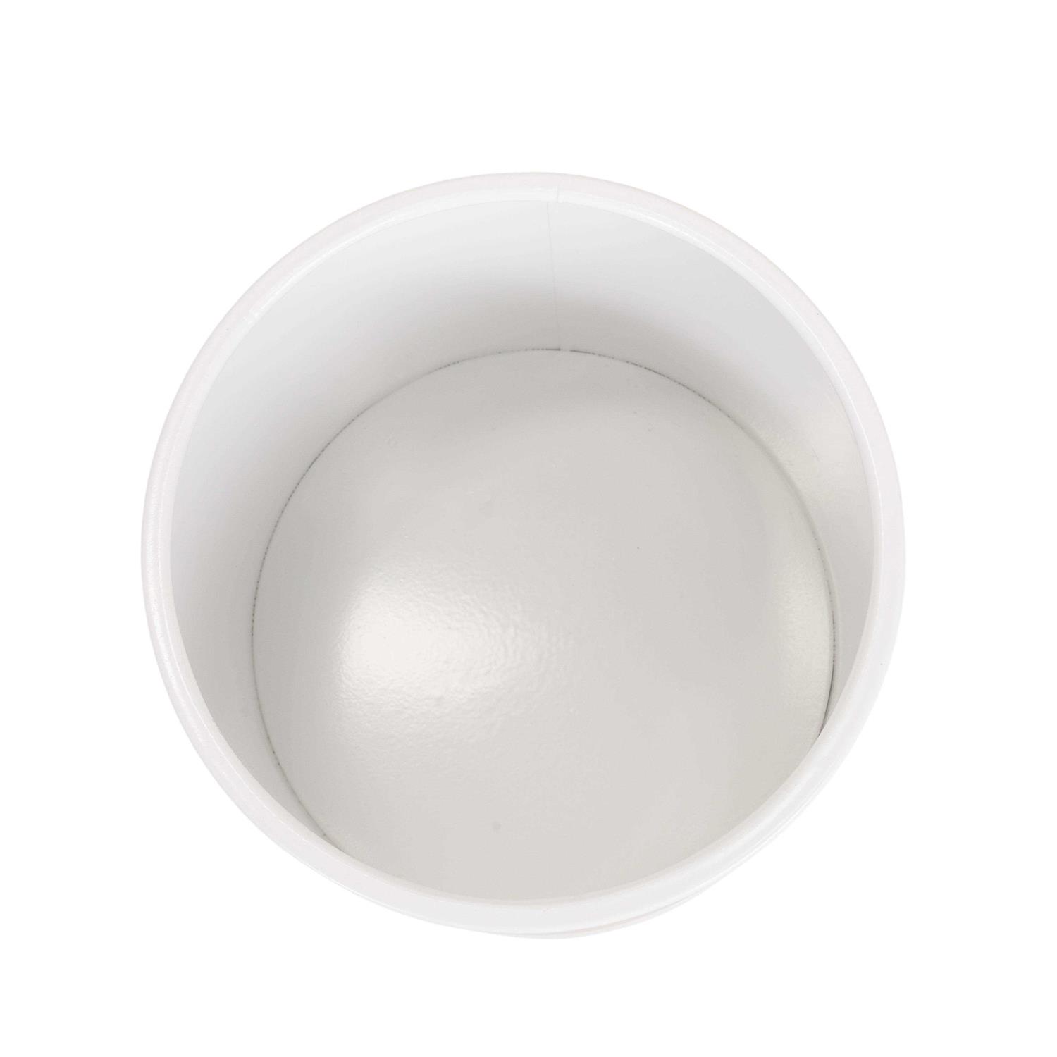 Raya White Mid-Century Modern Planter with 4-Leg Wood Base - Image 5