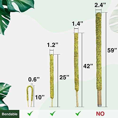 DUSPRO 59 Inches Large Moss Pole for Plants Monstera Tall Indoor Plant Stake Support for Big climbing Pothos Long Handm - Image 5