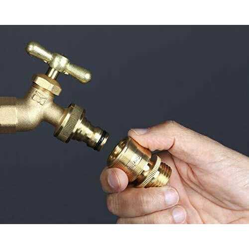 GORILLA EASY Connect Garden Hose Quick Connectors. Inch GHT Solid Brass - Image 2