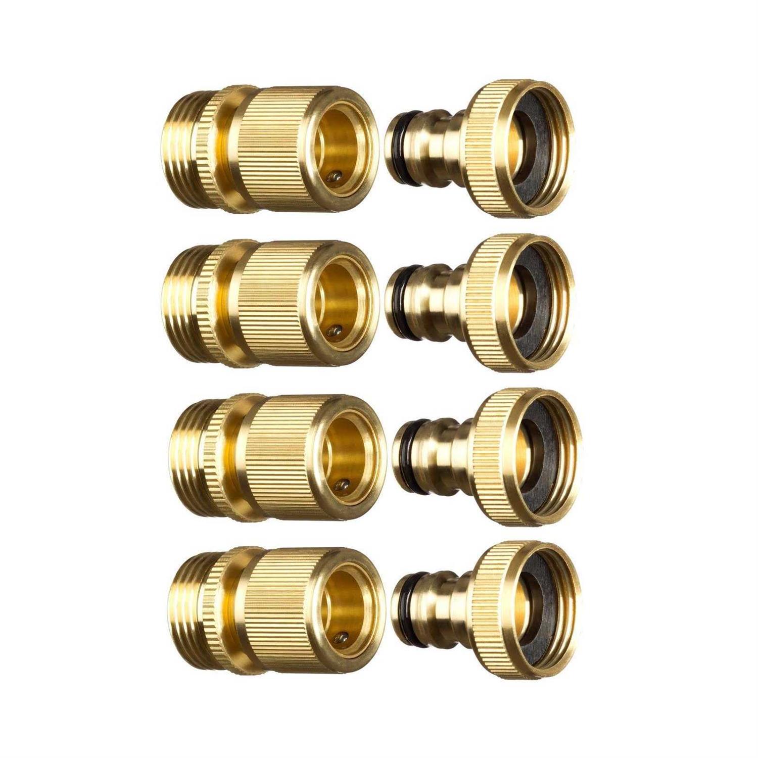 GORILLA EASY Connect Garden Hose Quick Connectors. Inch GHT Solid Brass - Image 5