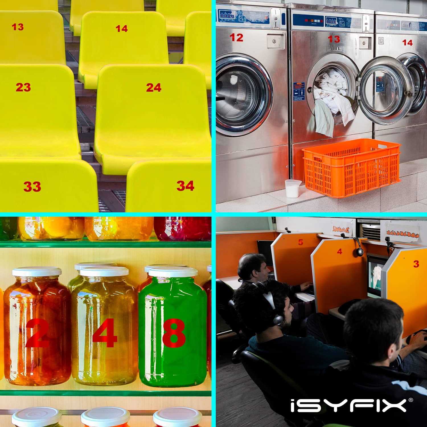 Isyfix Vinyl Numbers Stickers Self Adhesive - Image 3