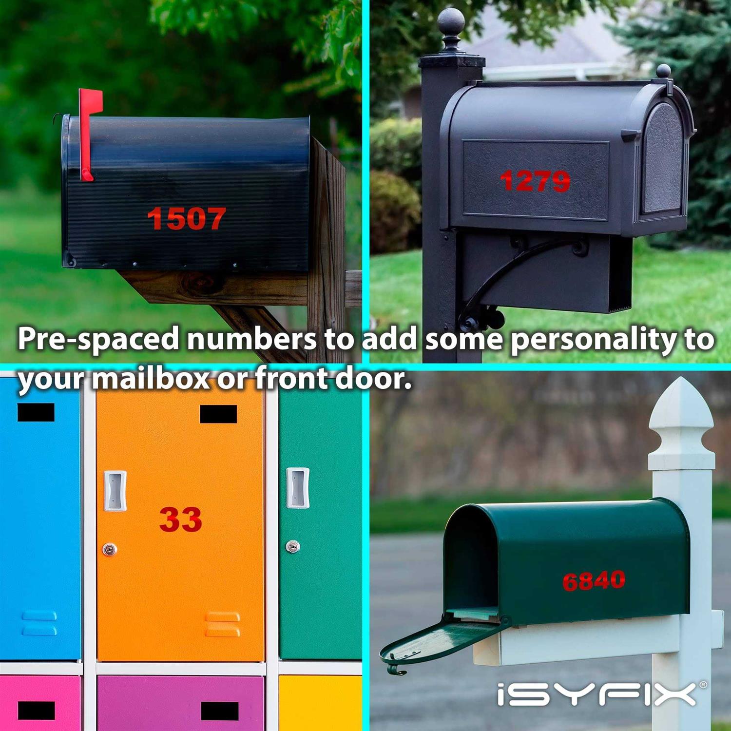 Isyfix Vinyl Numbers Stickers Self Adhesive - Image 5