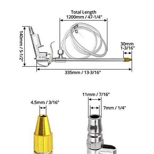 QWORK Spray Gun Aluminum Pneumatic Syphon Air Engine Cleaning Washer Gun Kit Tool - Image 5