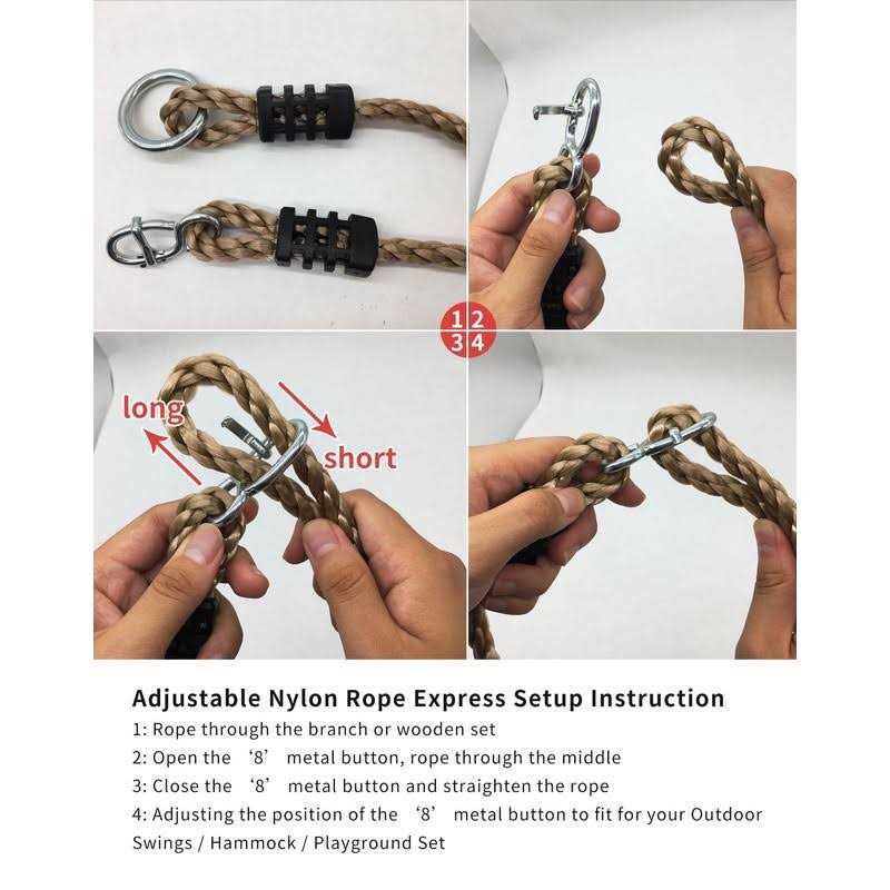NOSTIFY 2PC Heavy Duty Length Adjustable Nylon Rope Express Setup Hanging Tree Straps for Outdoor Swings Hammock Playground - Image 2