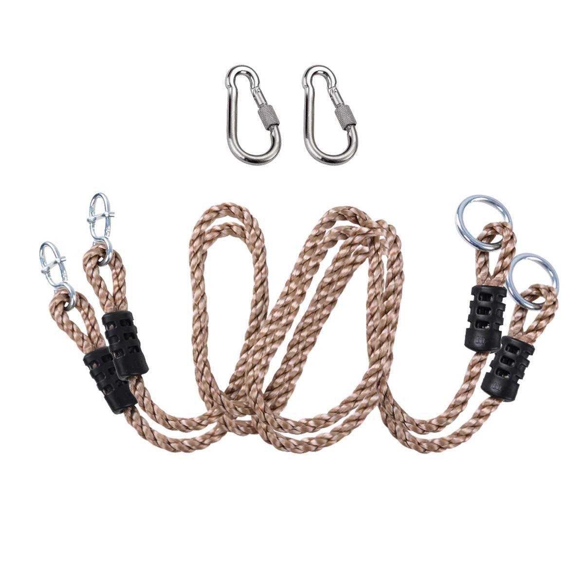 NOSTIFY 2PC Heavy Duty Length Adjustable Nylon Rope Express Setup Hanging Tree Straps for Outdoor Swings Hammock Playground - Image 4