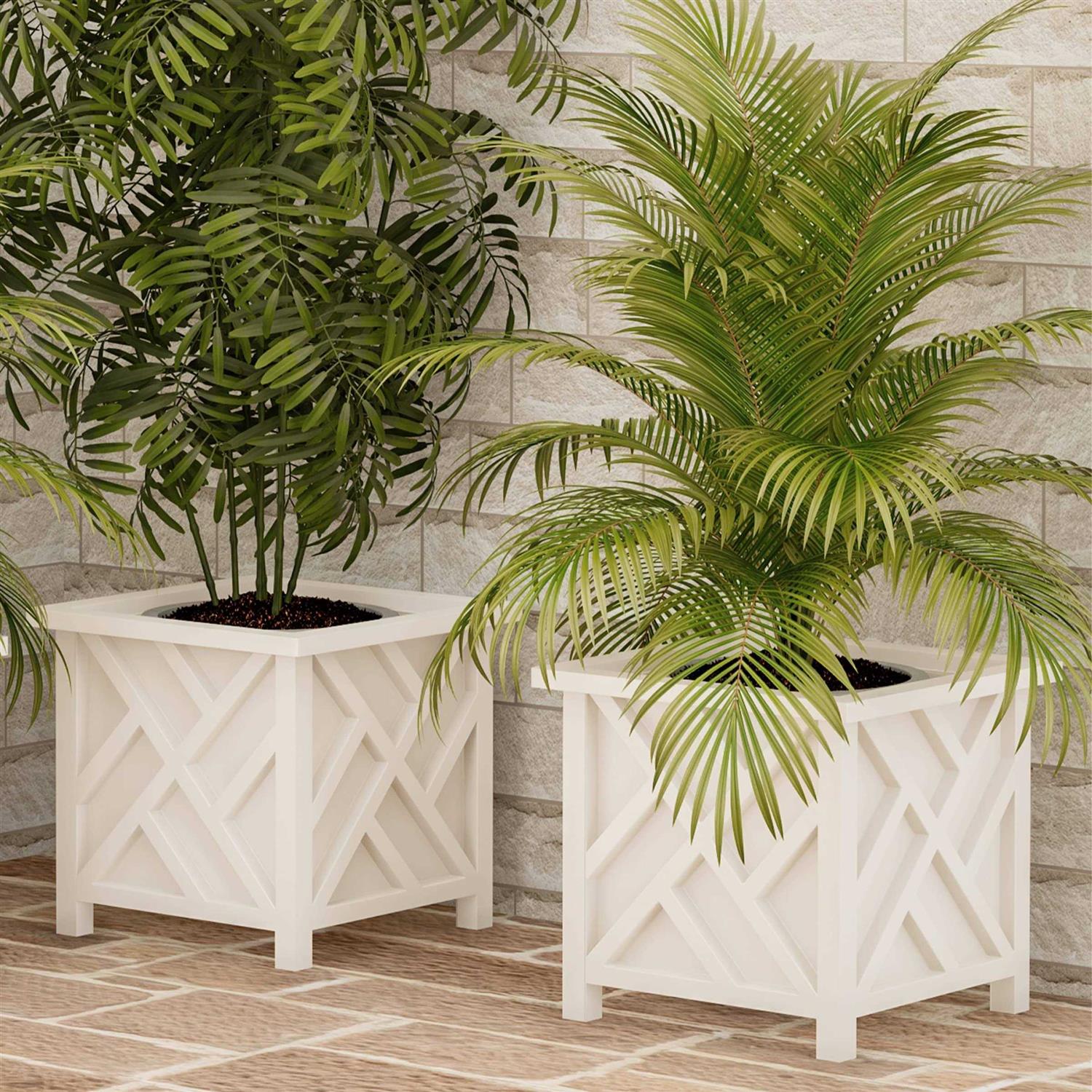Pure Garden Lattice Design Planter Box - Image 2