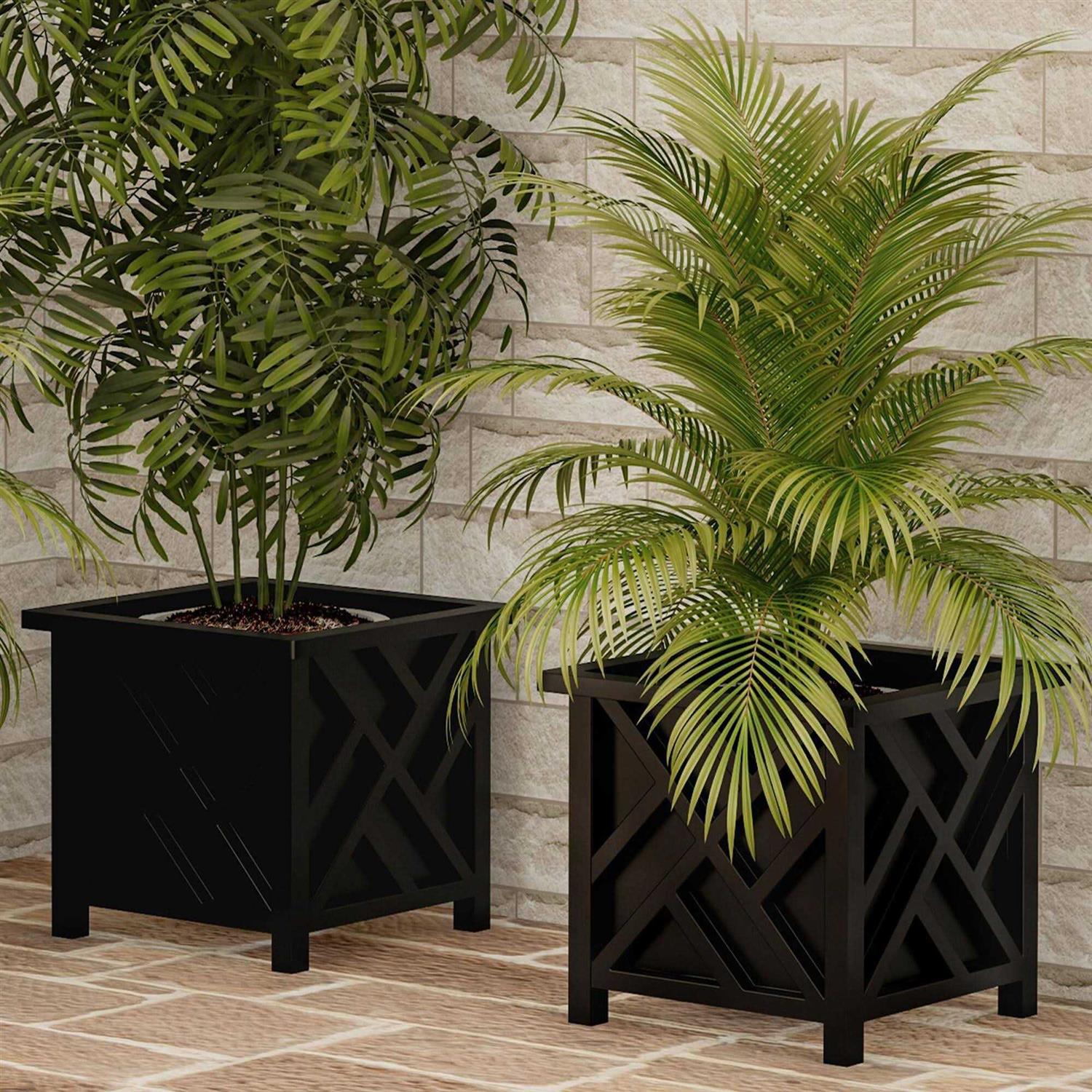 Pure Garden Lattice Design Planter Box - Image 5