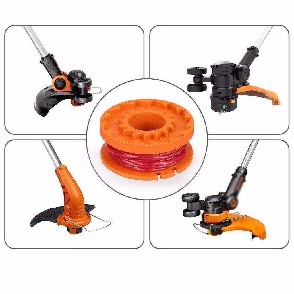 Lucky Seven Trimmer Spool Line for Worx WA0010,Edger Spool fits for Worx Trimmer spools Weed Eater String,Weed Wacker Spool Replacement Parts,Trimmer Line - Image 3