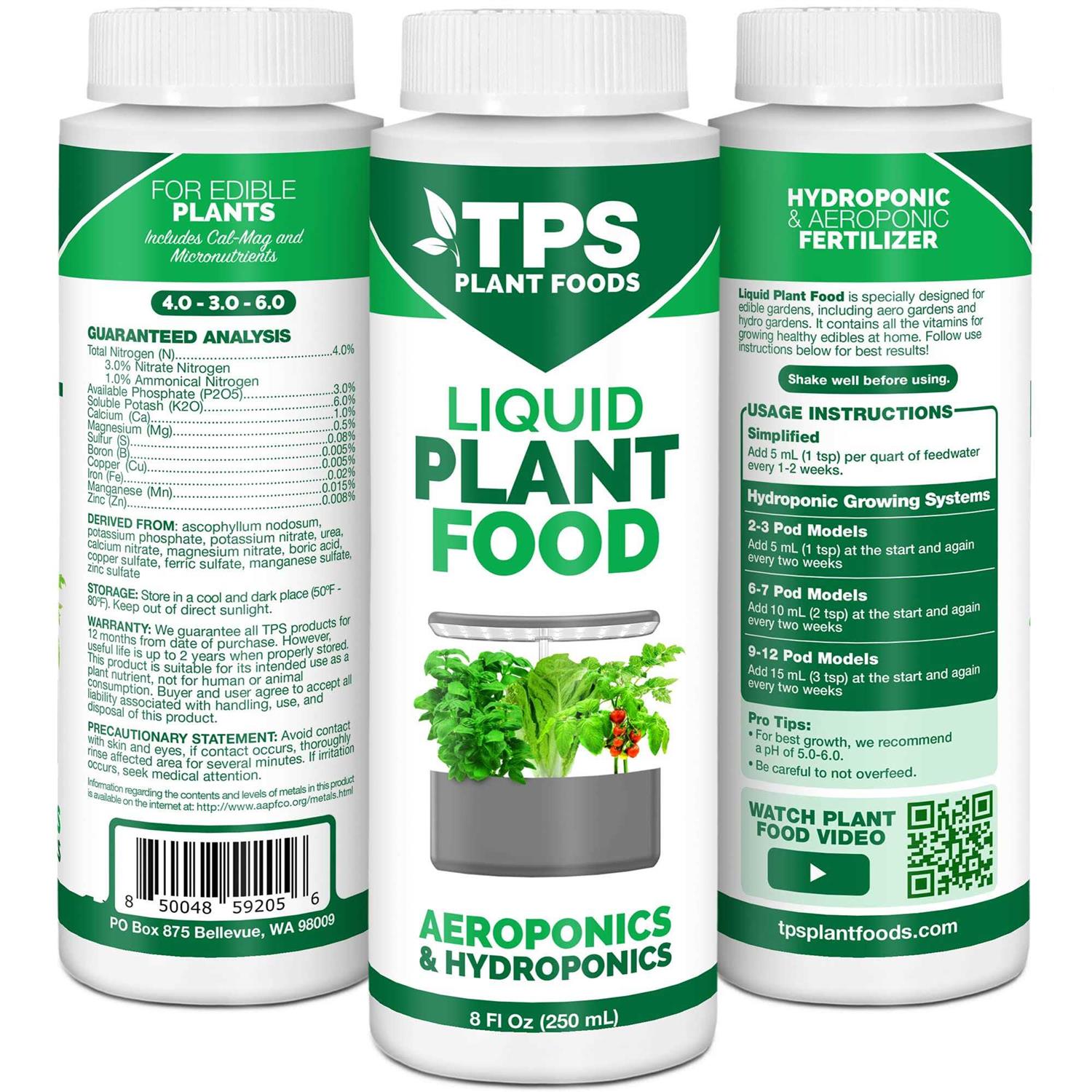 Liquid Plant Food for use in AeroGarden, IDOO and Hydroponic Growing Systems - Image 2