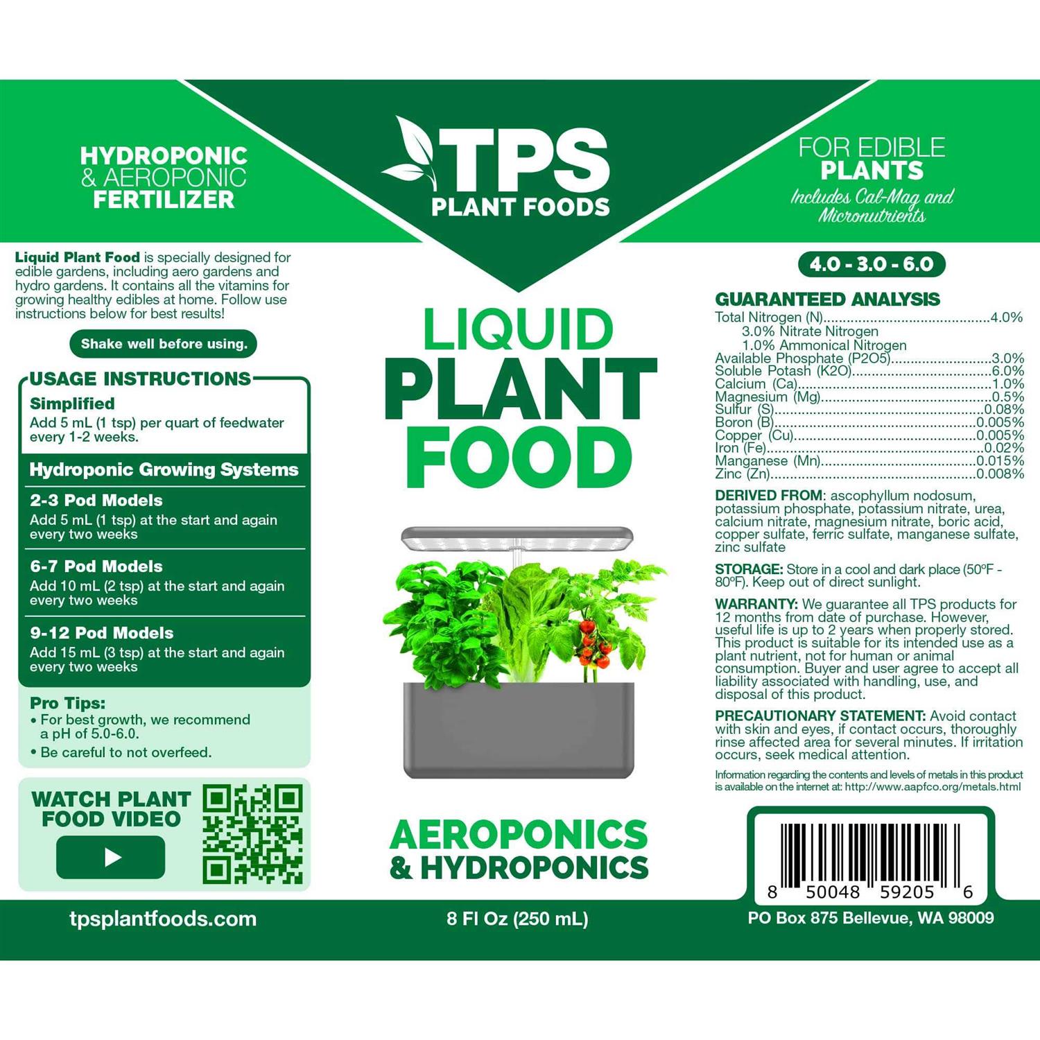 Liquid Plant Food for use in AeroGarden, IDOO and Hydroponic Growing Systems - Image 3