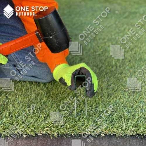 One Stop Outdoor Green Top 6 Inch Garden Stakes Landscape Staples - Image 3