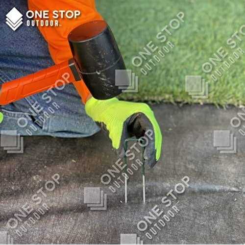 One Stop Outdoor Green Top 6 Inch Garden Stakes Landscape Staples - Image 4
