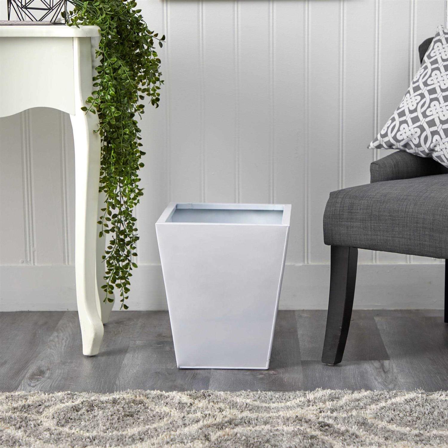 Nearly Natural Classic Square Metal Planter - Image 2