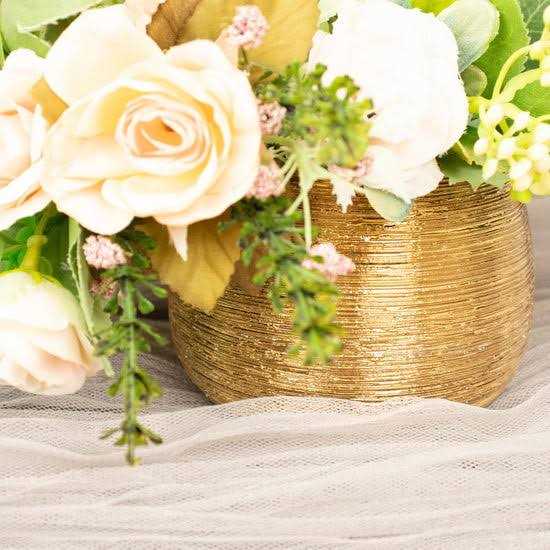 Efavormart 4 Pack 3 inch Textured Ceramic Flower Vase Pots - Image 2