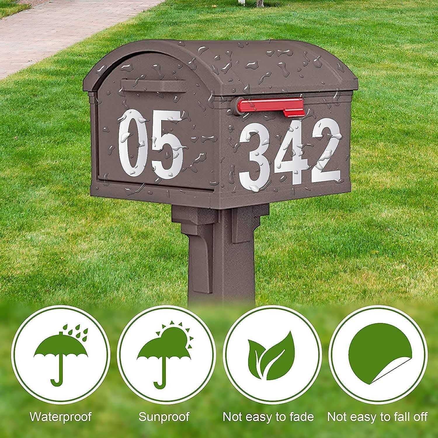 Reflective Mailbox Numbers for Outside 30 Pcs Waterproof Mailbox Numbers Stickers - Image 4