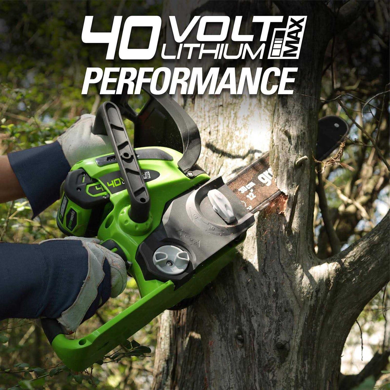 Greenworks 12-Inch 40V Cordless Chainsaw - Image 5