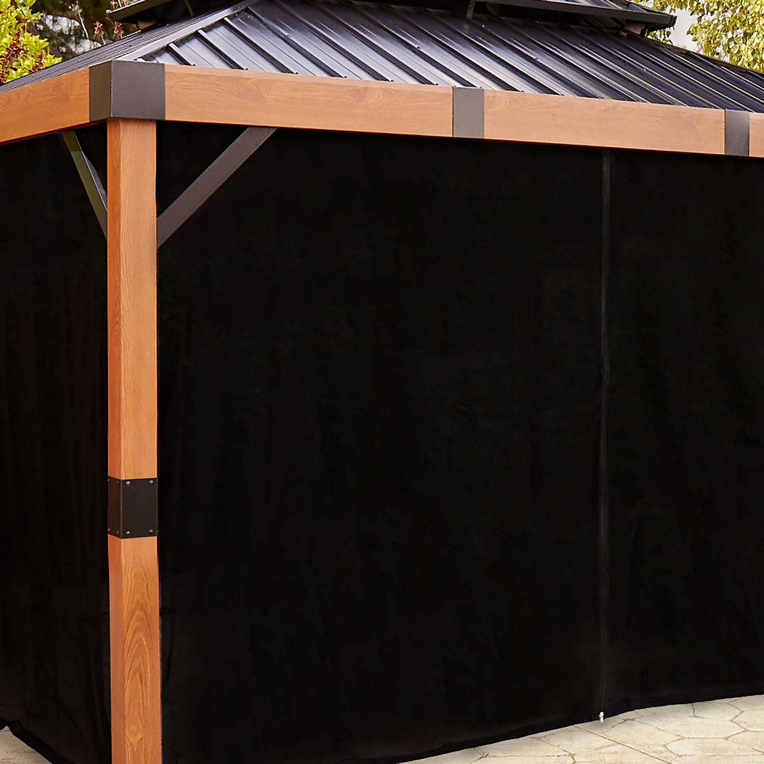 Sojag Black Curtains for Fontana Gazebo - Image 2
