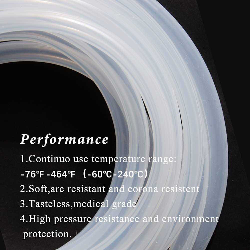 Feelers ID x OD Silicone Tubing Food Grade Pure Silicon Tube High Temp Home Brewing Winemaking Silicone Hose Tubing - Image 2