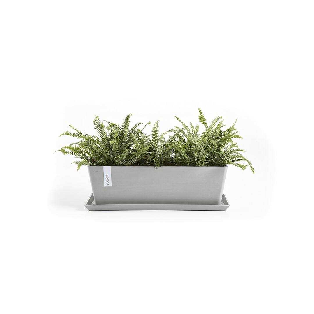 Ecopots Rectangular In/Outdoor Recycled Plastic Planter Flower Pot Saucer - Image 5