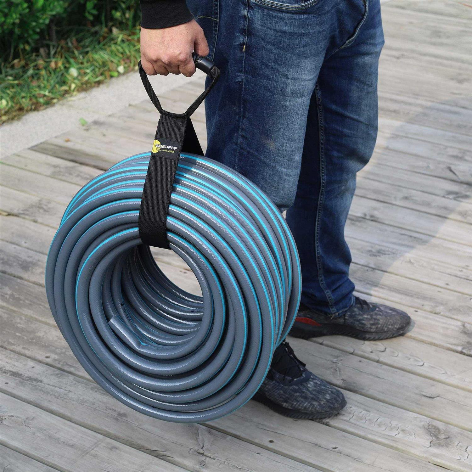 GEEDAR Water Hose Storage Straps for 50 100 150 ft Water Hose Garden Hose Holder Pool Hose Storage 28 Extension Cord Organizer - Image 2