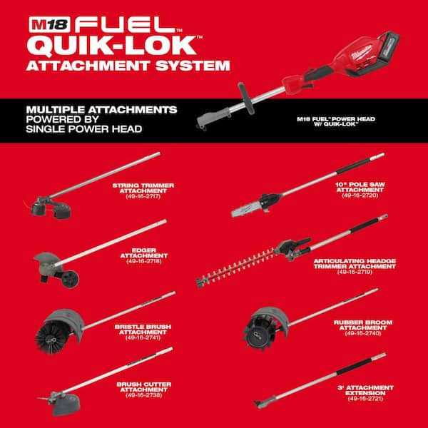 Milwaukee M18 FUEL 10 in. 18V Lithium-Ion Brushless Electric Cordless Pole Saw with M18 QUIK-LOK Hedge Trimmer Attachment - Image 4
