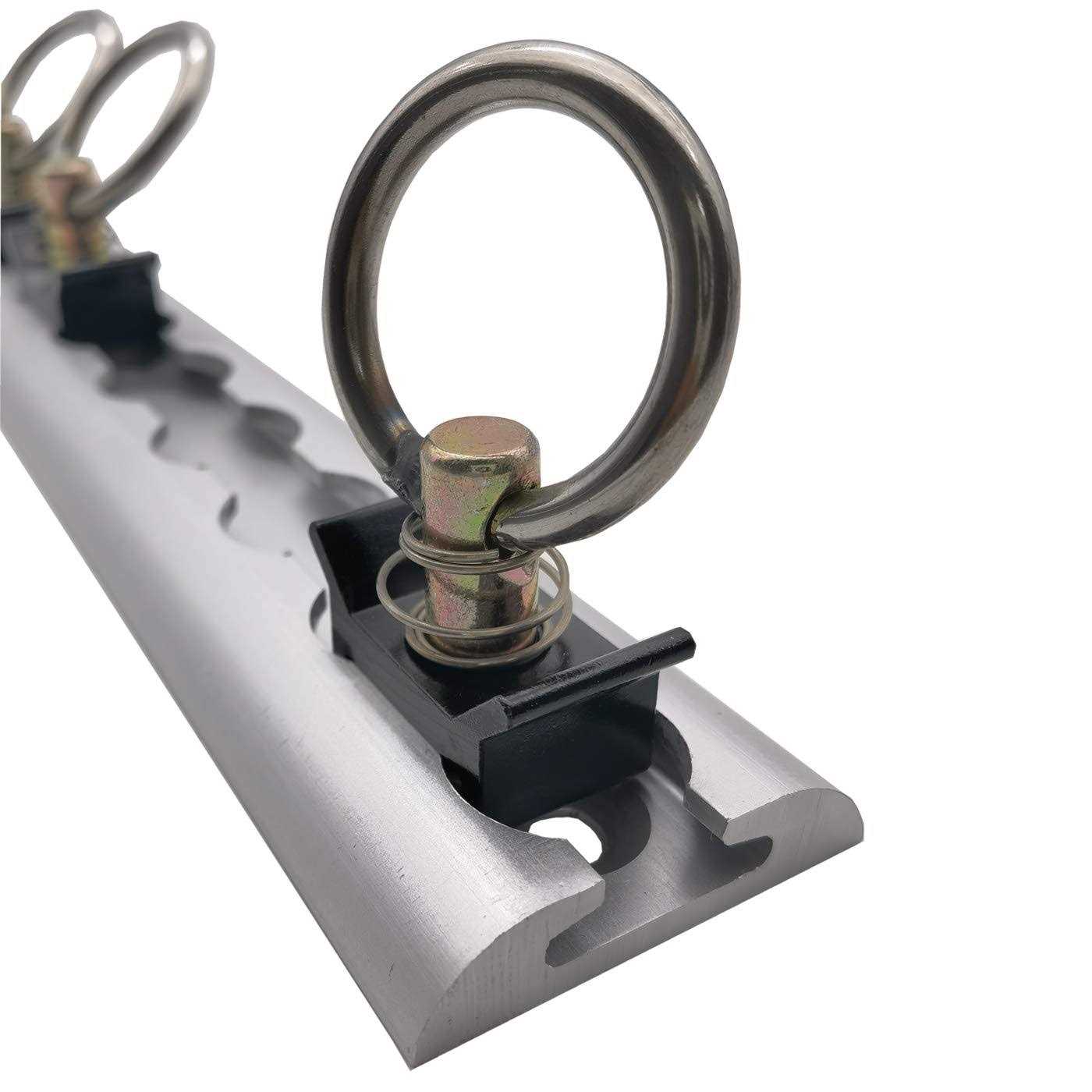 L Track Tie Down System 5 Piece Powersports Kit Includes 1pcs L Track and 4 Pcs Single Stud Fittings - Image 3