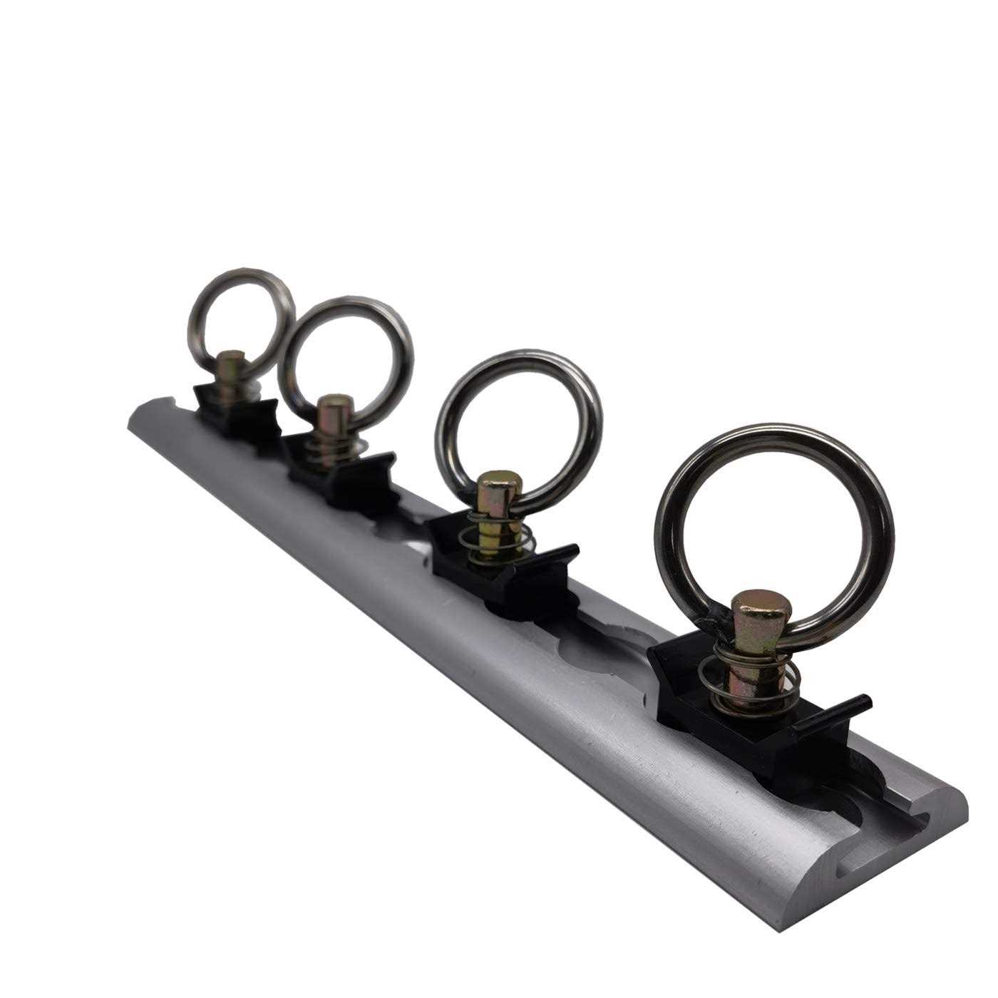 L Track Tie Down System 5 Piece Powersports Kit Includes 1pcs L Track and 4 Pcs Single Stud Fittings - Image 4