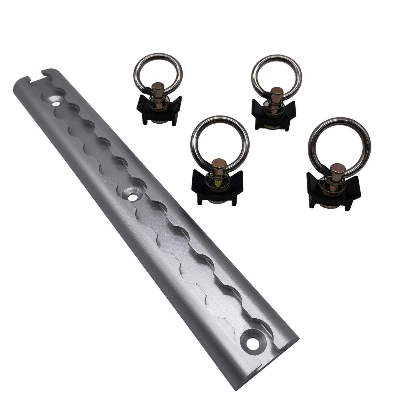 L Track Tie Down System 5 Piece Powersports Kit Includes 1pcs L Track and 4 Pcs Single Stud Fittings - Image 5