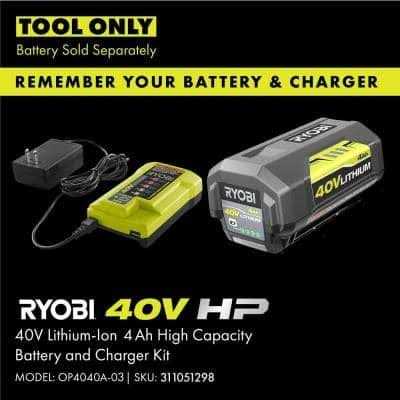 Ryobi 40V Expand-It Cordless Attachment Capable String Trimmer Battery and Charger - Image 4