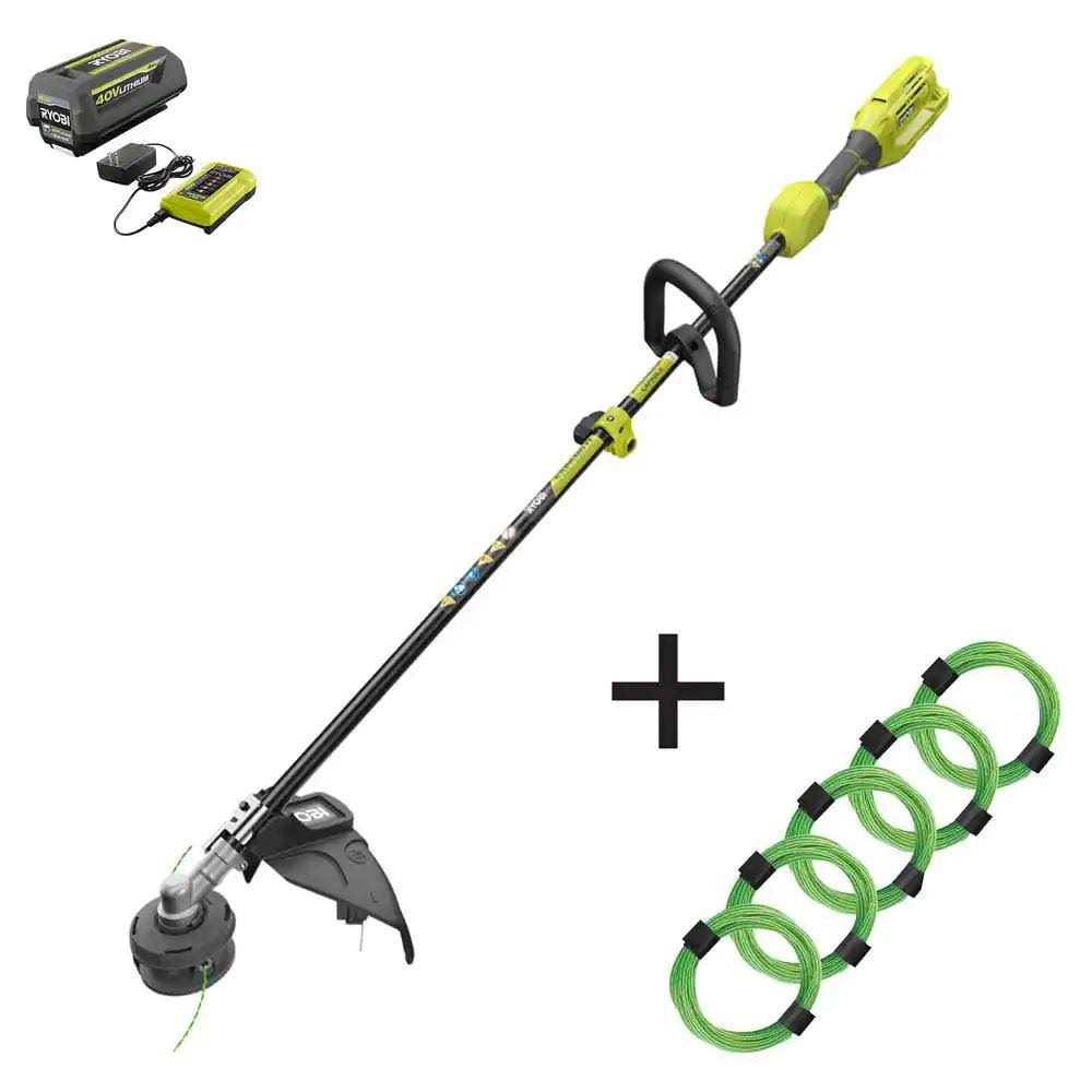 Ryobi 40V Expand-It Cordless Attachment Capable String Trimmer Battery and Charger
