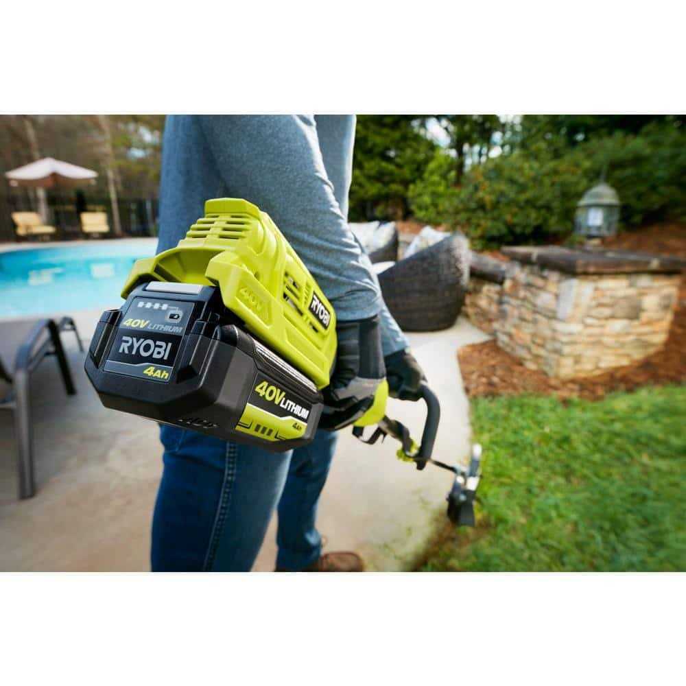 Ryobi 40V Expand-It Cordless Attachment Capable String Trimmer Battery and Charger - Image 5